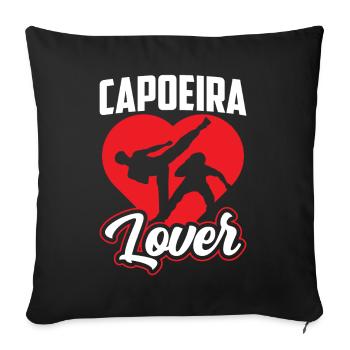 Capoeira Liebhaber Brasilianisch Kampfsport Hobby - Sofakissenbezug 45 x 45 cm - Schwarz - Vorne