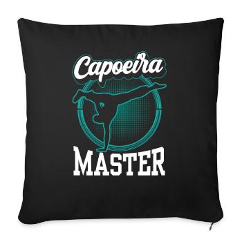 Capoeira Master Hobby Brazilian Martial Arts - Sofa pillowcase 17,3'' x 17,3'' (45 x 45 cm) - black - Front