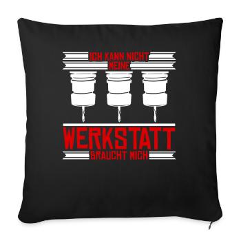 Zerspaner Zerspanungsmechaniker Fräser - Sofakissenbezug 45 x 45 cm - Schwarz - Vorne