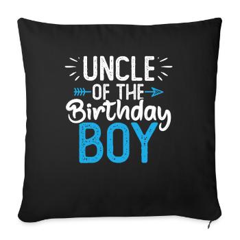Uncle Of The Birthday Boy - Sofa pillowcase 17,3'' x 17,3'' (45 x 45 cm) - black - Front