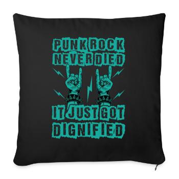 Punk Rock Never Died It Just Got Dignified - Gothi - Sofa pillowcase 17,3'' x 17,3'' (45 x 45 cm) - black - Front