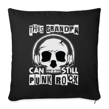 This Grandpa Can Still Punk Rock - Gothic - Concer - Sofa pillowcase 17,3'' x 17,3'' (45 x 45 cm) - black - Front