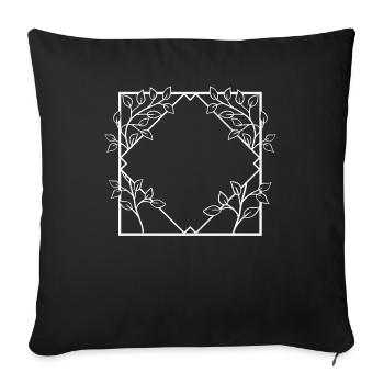 White Square Frame Ornaments - Sofa pillowcase 17,3'' x 17,3'' (45 x 45 cm) - black - Front