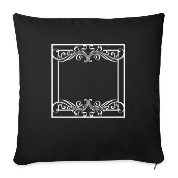 Ornaments frame for women - Sofa pillowcase 17,3'' x 17,3'' (45 x 45 cm) - black - Front