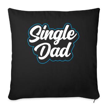 Père célibataire Papa monoparental Papa - Housse de coussin décorative 45 x 45 cm - noir - Devant