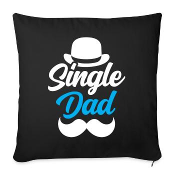 Père célibataire Papa Papi Parent célibataire - Housse de coussin décorative 45 x 45 cm - noir - Devant