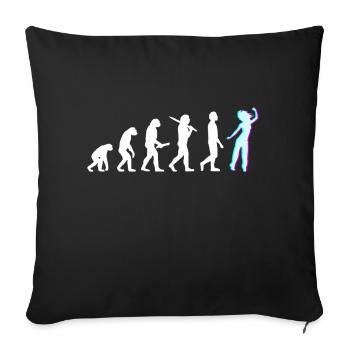 Techno House Party EDM Festival Goa Electro Rave - Sofakissenbezug 45 x 45 cm - Schwarz - Vorne