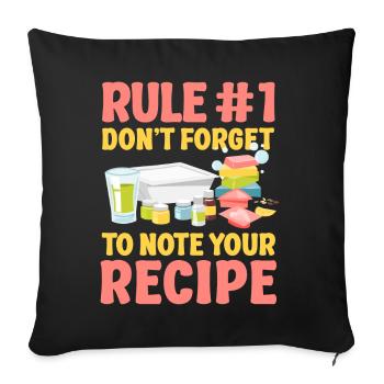 Soap Making Crafting Rule #1 Don't - Sofa pillowcase 17,3'' x 17,3'' (45 x 45 cm) - black - Front