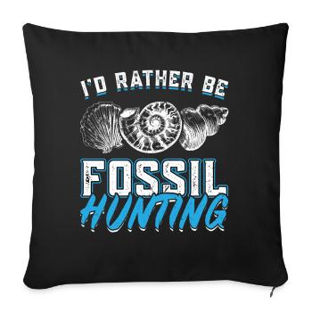 Je préfère chasser les fossiles - Fossil Hunter - Housse de coussin décorative 45 x 45 cm - noir - Devant