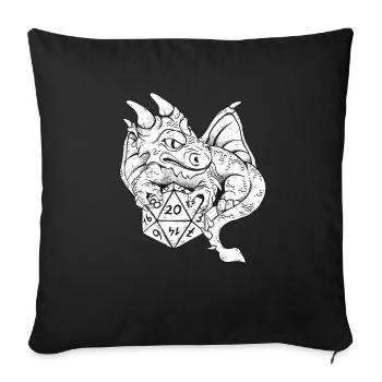 RPG Dragon Dice Gaming Role Player - Sofa pillowcase 17,3'' x 17,3'' (45 x 45 cm) - black - Front