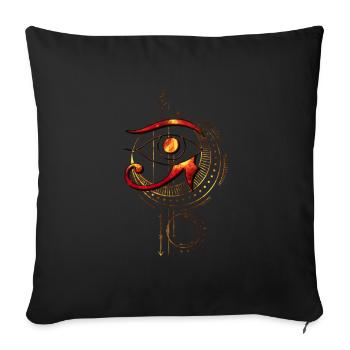 Eye of Ra Cosmic Sacred Geometry Spiritual - Sofa pillowcase 17,3'' x 17,3'' (45 x 45 cm) - black - Front