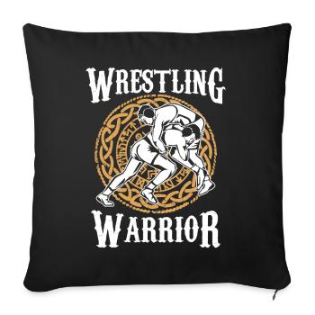 Wrestling Krieger Ringer Ringkampf Ringen - Sofakissenbezug 45 x 45 cm - Schwarz - Vorne