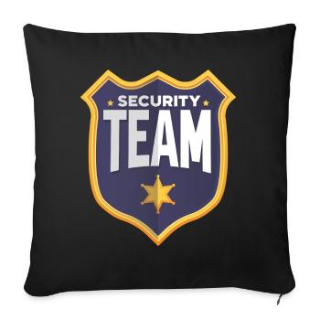 Security Team Security Team Bouncer Security - Sofa pillowcase 17,3'' x 17,3'' (45 x 45 cm) - black - Front
