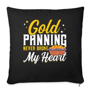 Goldwaschen Hat Mir Nie Das Herz Gebrochen - Sofakissenbezug 45 x 45 cm - Schwarz - Vorne