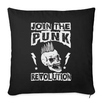Rejoignez The Punk Revolution - Gothique - Concert - Goth - Housse de coussin décorative 45 x 45 cm - noir - Devant