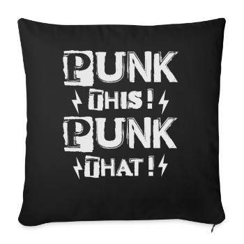 Punk Ça! Punk ça ! - Gothique - Gothique - Concert - Housse de coussin décorative 45 x 45 cm - noir - Devant