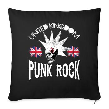 Royaume-Uni - Royaume-Uni Punkrock - Punk Rock - Housse de coussin décorative 45 x 45 cm - noir - Devant