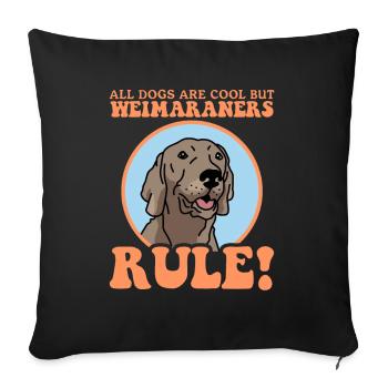 Weimaraner Hunde Hundebesitzer Geschenk - Sofakissenbezug 45 x 45 cm - Schwarz - Vorne