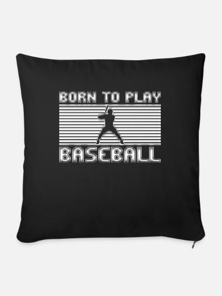 Baseball - Sofakissenbezug 45 x 45 cm - Schwarz