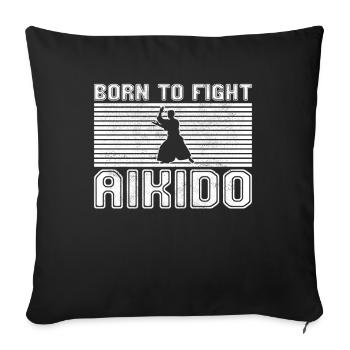 Aikido - Sofakissenbezug 45 x 45 cm - Schwarz - Vorne