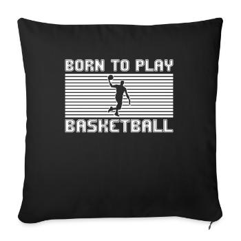 basket-ball - Housse de coussin décorative 45 x 45 cm - noir - Devant