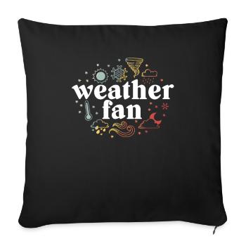 Ventilateur météo Futur météorologue Storm Watcher - Housse de coussin décorative 45 x 45 cm - noir - Devant