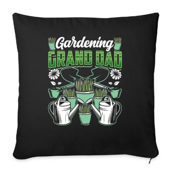 Jardinier Grand-père Jardinier Jardinier - Housse de coussin décorative 45 x 45 cm - noir - Devant