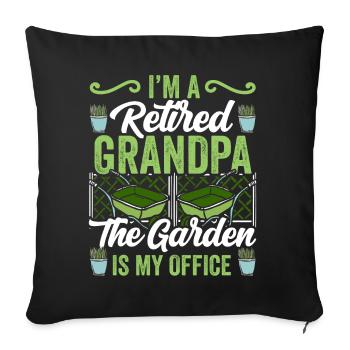 Je suis un grand-père à la retraite qui jardine en jardinage - Housse de coussin décorative 45 x 45 cm - noir - Devant
