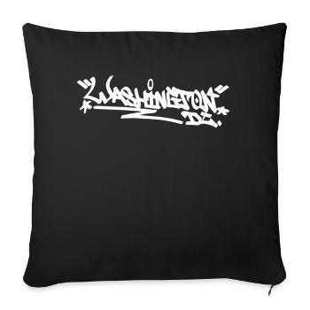 Washington City Graffiti Street Art HandStyle USA - Sofakissenbezug 45 x 45 cm - Schwarz - Vorne