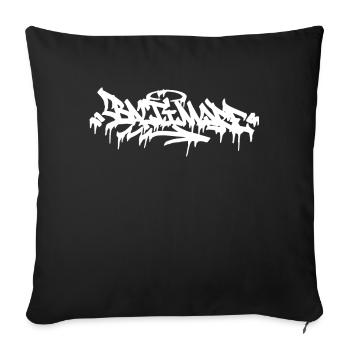 Baltimore City Graffiti Street Art HandStyle USA H - Sofakissenbezug 45 x 45 cm - Schwarz - Vorne