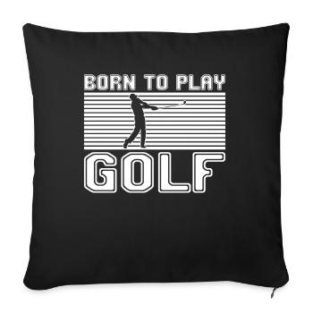 Golfe - Housse de coussin décorative 45 x 45 cm - noir - Devant