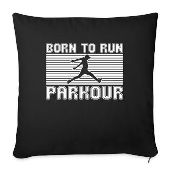Parkour - Sofa pillowcase 17,3'' x 17,3'' (45 x 45 cm) - black - Front