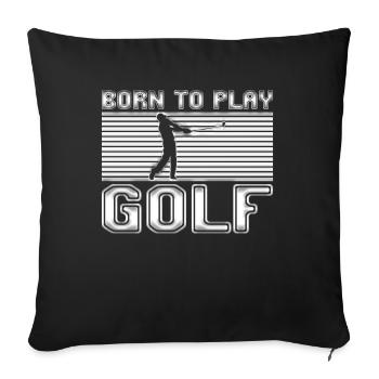 Golfe - Housse de coussin décorative 45 x 45 cm - noir - Devant