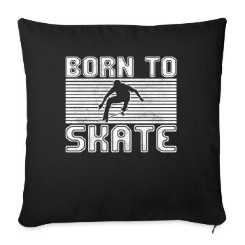 patinage - Housse de coussin décorative 45 x 45 cm - noir - Devant