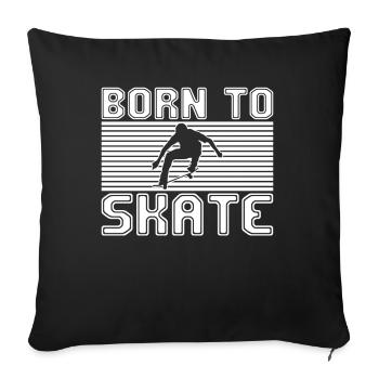 patinage - Housse de coussin décorative 45 x 45 cm - noir - Devant