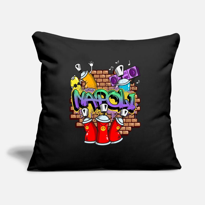 Naples Italy Graffiti Spray Sprayer Spray Cans Sofa pillowcase 17,3'' x 17,3'' (45 x 45 cm)