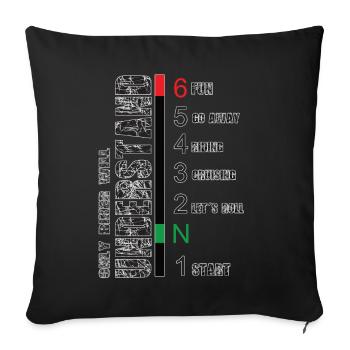 Motorcyclists understand this! - Sofa pillowcase 17,3'' x 17,3'' (45 x 45 cm) - black - Front