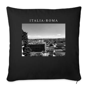 LUXURY - ITALIA - Sofa pillowcase 17,3'' x 17,3'' (45 x 45 cm) - black - Front
