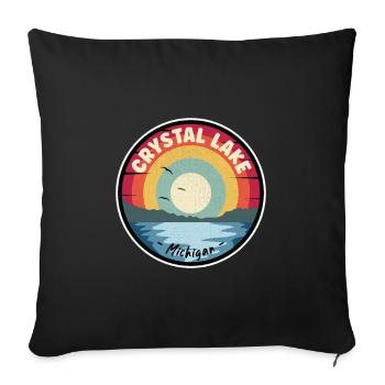 Crystal Lake Michigan Bunt - Sofakissenbezug 45 x 45 cm - Schwarz - Vorne