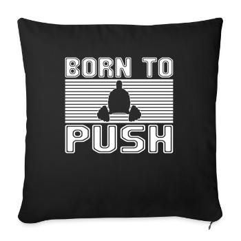 Weight training - Sofa pillowcase 17,3'' x 17,3'' (45 x 45 cm) - black - Front
