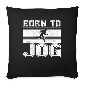 Jogging Running - Sofa pillowcase 17,3'' x 17,3'' (45 x 45 cm) - black - Front