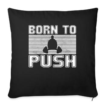 Weight training - Sofa pillowcase 17,3'' x 17,3'' (45 x 45 cm) - black - Front