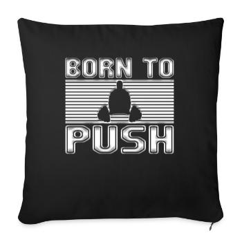 Weight training - Sofa pillowcase 17,3'' x 17,3'' (45 x 45 cm) - black - Front