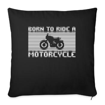 Motorcycling - Sofa pillowcase 17,3'' x 17,3'' (45 x 45 cm) - black - Front