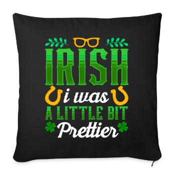 St Patricks Tag Irisch Ire Gälisch Irland - Sofakissenbezug 45 x 45 cm - Schwarz - Vorne