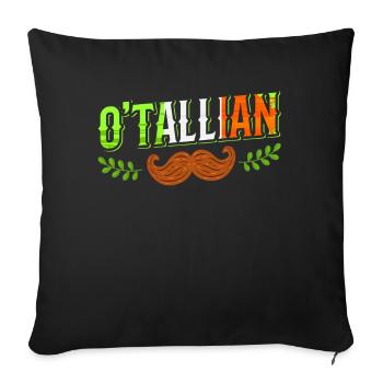 O’tallian Irlandais Italien Irlandais Irlande Gaélique - Housse de coussin décorative 45 x 45 cm - noir - Devant
