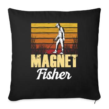Magnetic Fisherman Magnetic Fishing Magnet - Sofa pillowcase 17,3'' x 17,3'' (45 x 45 cm) - black - Front