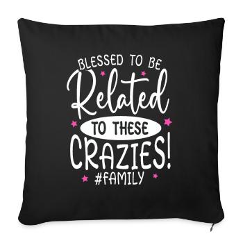 Lié à ces réunions de famille Crazies - Housse de coussin décorative 45 x 45 cm - noir - Devant