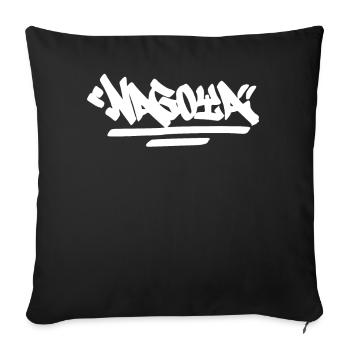 Nagoya City Graffiti Street Art Kalligraphie Japan - Sofakissenbezug 45 x 45 cm - Schwarz - Vorne
