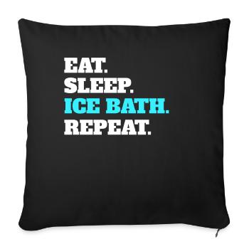 Ice bath - Sofa pillowcase 17,3'' x 17,3'' (45 x 45 cm) - black - Front